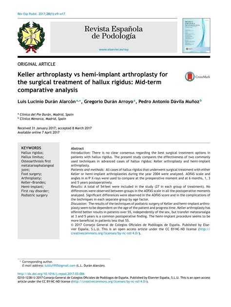 SOLUTION: Keller arthroplasty vs hemi implant arthroplasty for the ...
