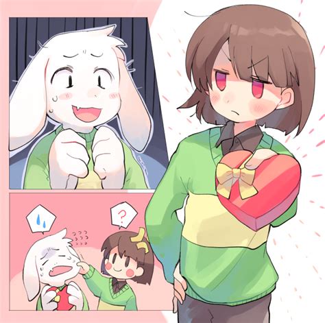 chara and asriel dreemurr (undertale) drawn by xox_xxxxxx | Danbooru