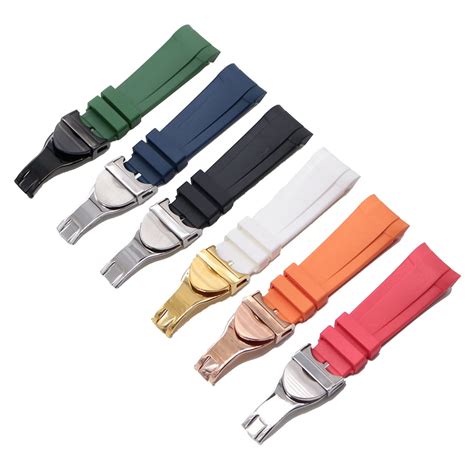 Buy 22mm Rubber Band Straps For Tudor Black Bay Watches With Clasp ...