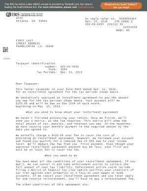 This IRS Tax Notice Letter 2604C Sample Is Provided By TaxAudit - Fill ...
