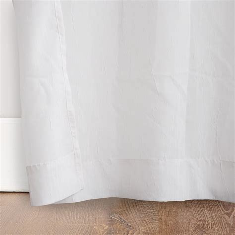 Erica White Crushed Grommet Sheer Voile Curtain Panel, 95"