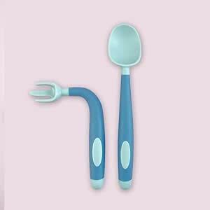 StarAndDaisy Baby Silicone Spoon Set of 2, BPA Free Material with Food ...