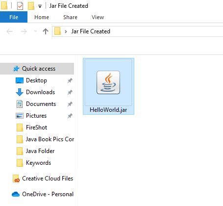 How to Create Jar File 的图像结果