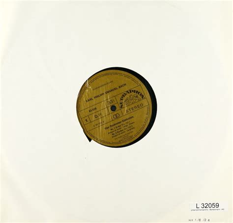 Milan Munclinger. Ars Redviva-Ensemble. Carl Philipp Emanuel Bach. Vier ...