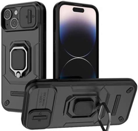 SHINESTAR Tough Armor iPhone 15 Bumper Back Case Cover | Ring Holder ...