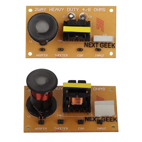 NEXT GEEK copper 2 Way 12Db Audio Crossover Network Filters Speaker ...