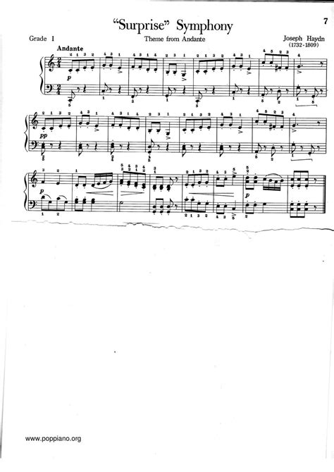 Haydn-Surprise Symphony Sheet Music pdf, - Free Score Download ★