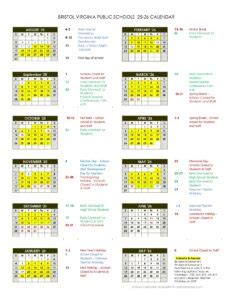 Bristol Virginia Public Schools Calendar 25-26 Revised [PDF] - EduCounty