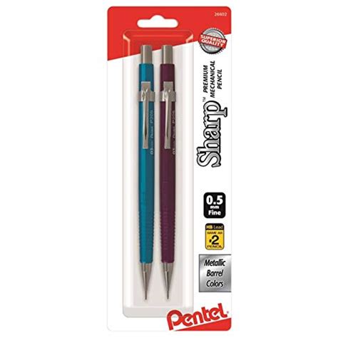Pentel Sharp Mechanical Pencil (0.5mm) Metallic Barrels, Assorted ...