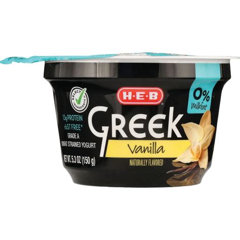 H-E-B 13g Protein Nonfat Greek Yogurt - Vanilla - Shop Yogurt at H-E-B