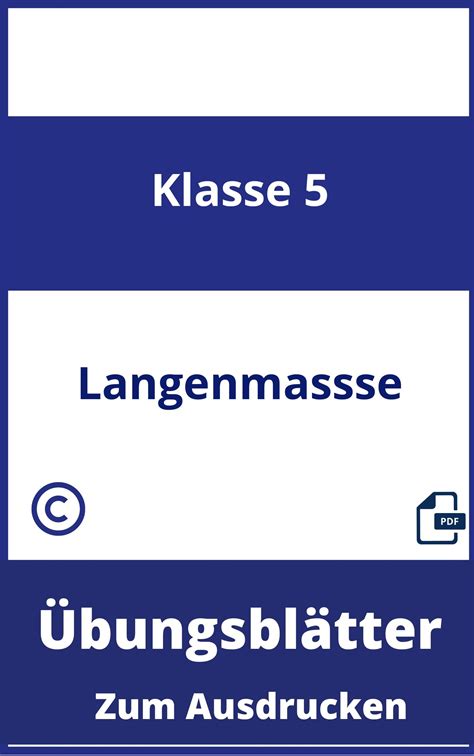 Übungsblätter Längenmaße 5. Klasse