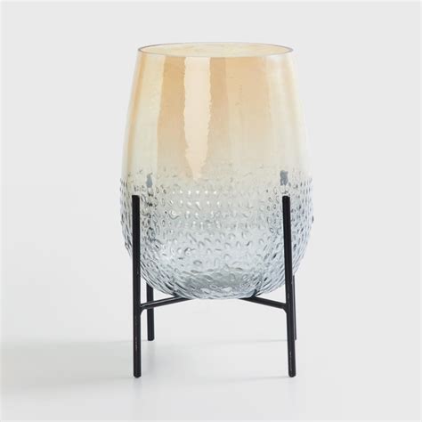Buy Splendid Glass Hammered Vase with Stand from Home Centre at just ...