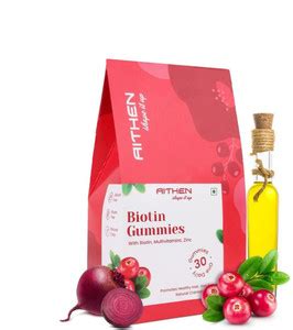 AITHEN Biotin Gummies for Hair,Skin & Nail |Vitamins with Biotin & A to ...