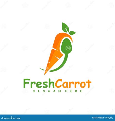 Food Carrot Logo Design Vector, Creative Carrot Logo Design Template ...