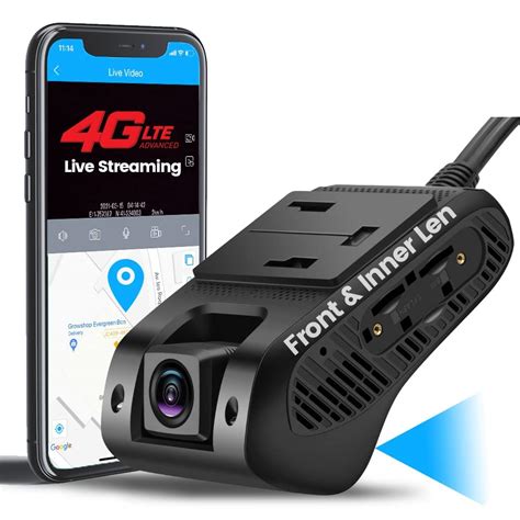 Live Video & 24H Remote Monitor, 4G & WiFi Dual Dash Cam Front and ...