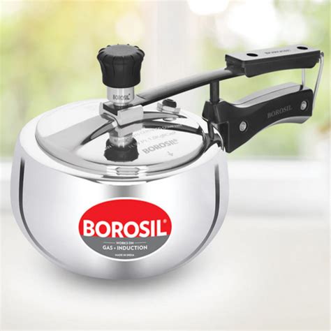 Borosil Pronto Triply Stainless Steel Inner Lid 2.5L Pressure Cooker ...