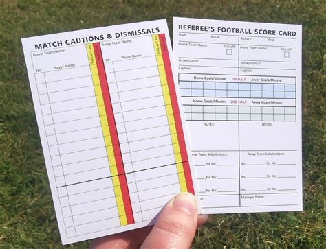 Mr Ref Football Referee Score Cards Sheets Pad Record Will | Desertcart ...