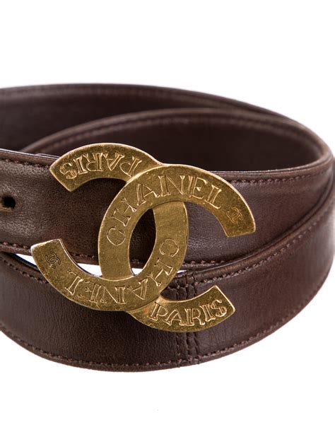 Chanel Skinny Leather Waist Belt - Brown Belts, Accessories - CHA963809 ...