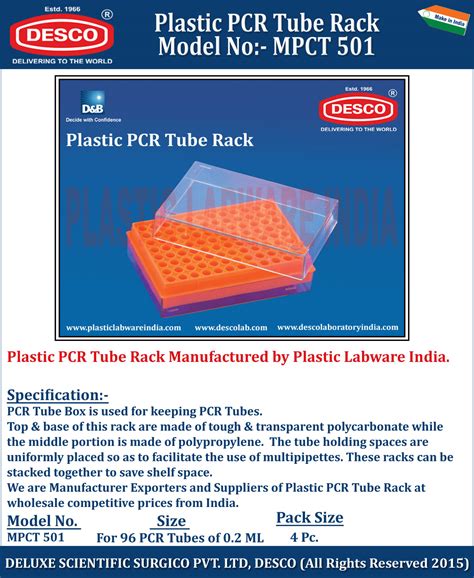 Plastic PCR Tube Rack - Manufacturers, Suppliers & Exporters India