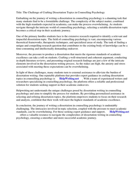 Image result for Psychology Dissertation Topics