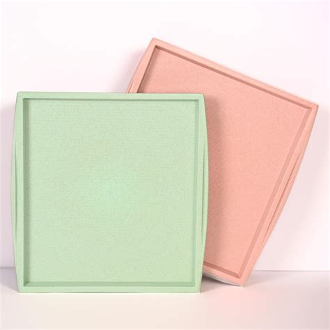 Eha Polypropylene Earth Friendly Square Trays for Serving Set of 2 | 11 ...