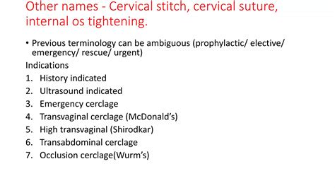 Cervical cerclage Procedure | PPTX