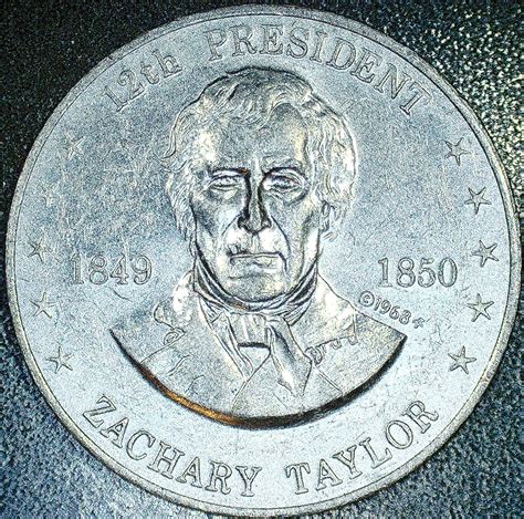 VTG‼ Shell's Mr. President Aluminum Coin Game 1968 Token ZACHARY TAYLOR ...