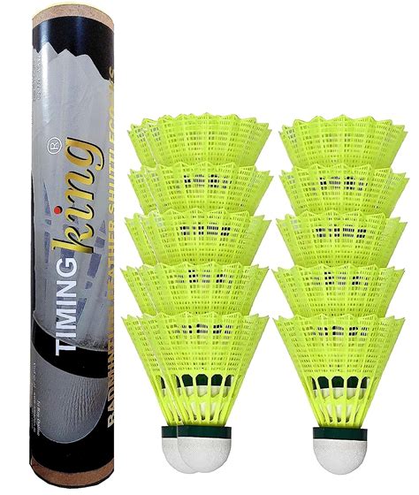 TIMINGKING Badminton Shuttlecock Nylon (Yellow) | Nylon Shuttlecock ...