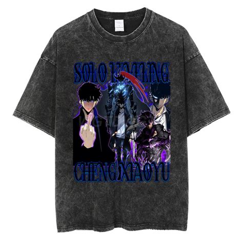Solo Leveling T-shirt Men Anime Shadow Monarch Jin Woo Sung T Shirt ...