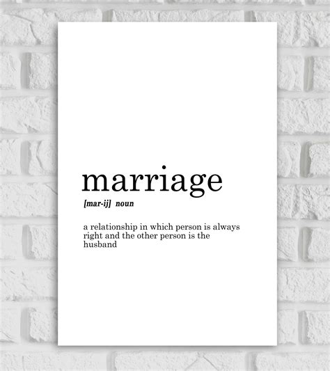Marriage Funny Dictionary Art work – Good Hope