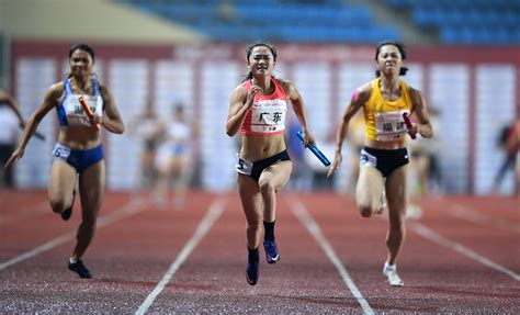 田径——全国锦标赛：女子4X100米接力决赛赛况_广东队