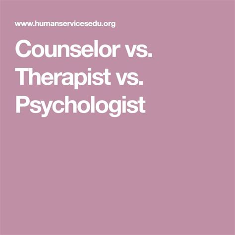 counselor vs therapist