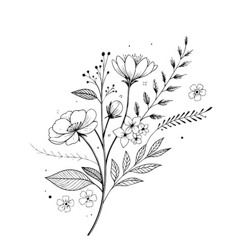 Bloemen tekening Afbeeldingen - Gratis downloaden op Freepik