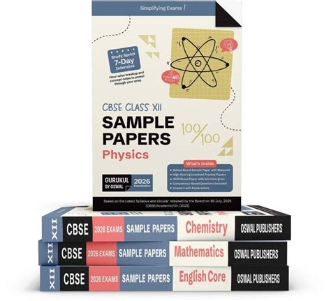 Gurukul By Oswal PCM Sample Paper Bundles (Set of 4) CBSE Class 12 Exam ...