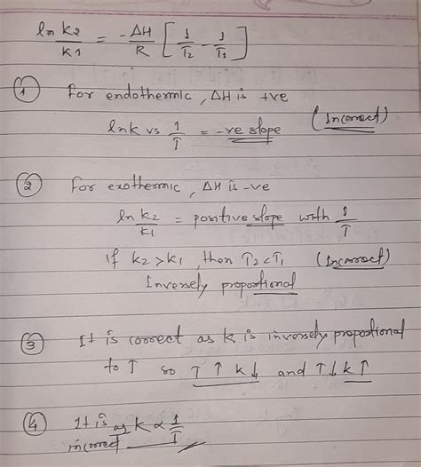 The temperature (t) dependence of the equilibrium constant (k) of a ...