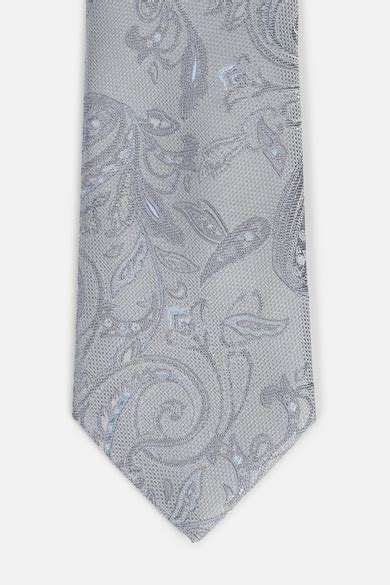 Buy Men Grey Print Tie Pocket Square And Cufflink Online - 39830006 ...