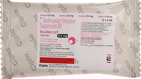 Budecort 0.5mg Respules 5x2ml: Uses, Side Effects, Price, Dosage & More ...