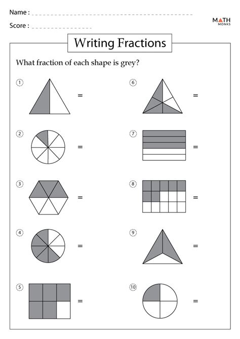 Image result for Fractions of Numbers Worksheets