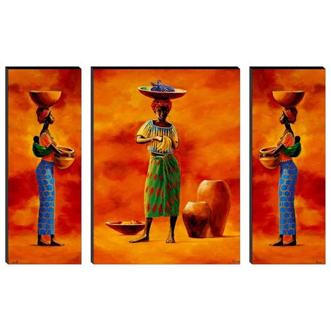 HELGA African Lady UV Textured Multi Effect 6 mm MDF Framed Modern Art ...