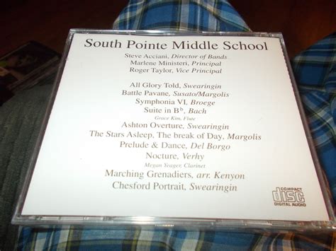 SOUTH POINTE MIDDLE SCHOOL CD MUSIC 1995-96 BRAND NEW SEALED | eBay