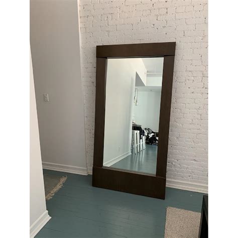 Crate & Barrel Colby Bronze Floor Mirror - AptDeco