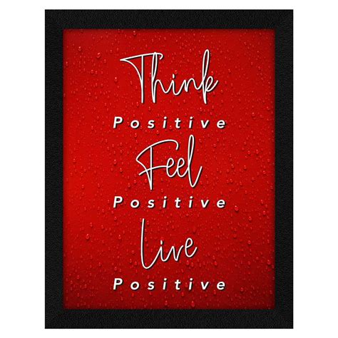 ArtX Paper Motivational Quote Think Positive Feel Positive Live ...