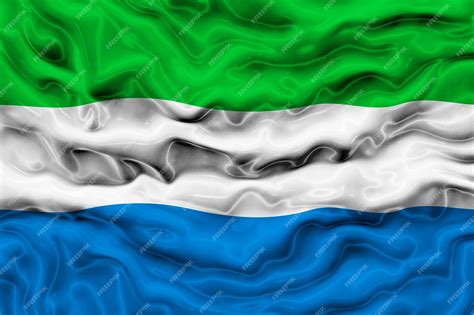 Premium Photo | National flag of Sierra Leone Background with flag of ...