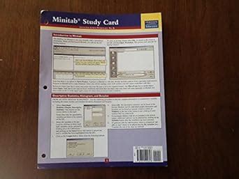 Buy Minitab Study Card for Statistics Book Online at Low Prices in ...