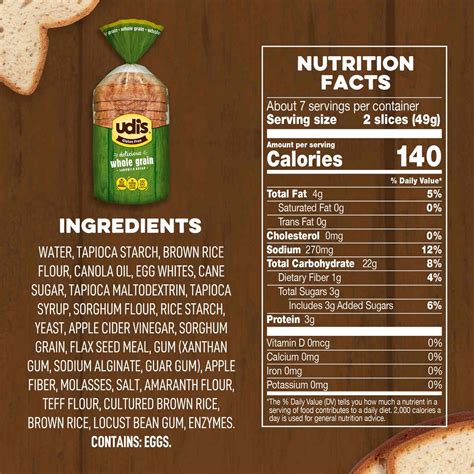 Udi's Gluten Free Whole Grain Bread - Shop Loaves at H-E-B