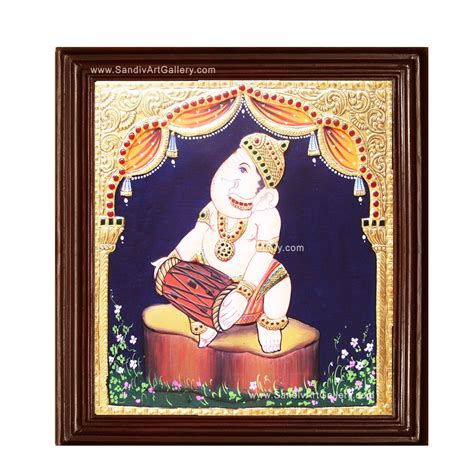 Sandiv Art Gallery Nava Vinayagar Playing Music Tanjore Painting – 22 ...