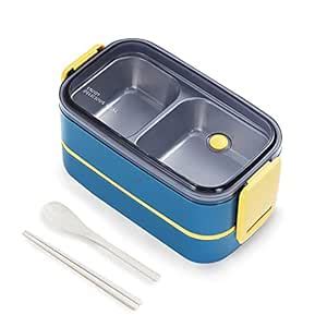 Stainless Steel Kids Bento Box Adult Lunch Box, 2 Layer Compartmented ...