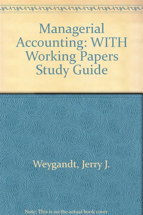 Buy WITH Working Papers Study Guide (Managerial Accounting) Book Online ...
