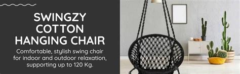 Swingzy Cotton Netted Rope Hanging Swing Chair for Adults & Kids/Swing ...
