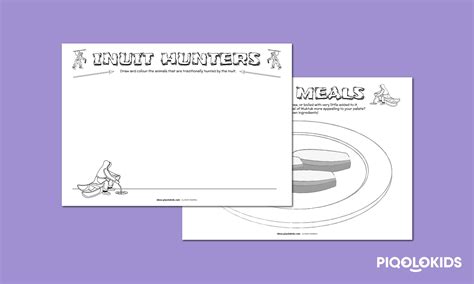Arctic Hunters and Inuit Diets: Creative Printable Activity for Elementary Kids
